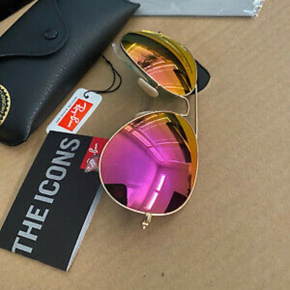 Ray Ban RB3026 Aviator Unisex Sunglasses 62MM Gold